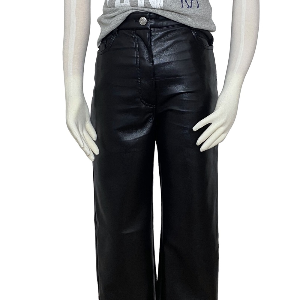 Aritzia Wilfred Melina Pant Vegan Leather Black Size 6